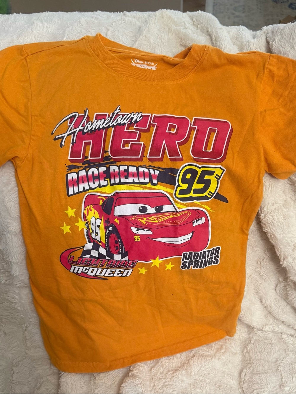 Disney Orange Lightning McQueen 'Hometown Hero' Tee